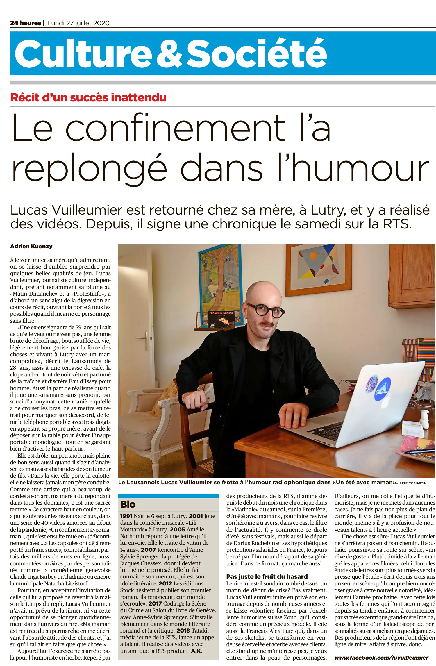 Le confinement l'a replongé dans l'humour — page 1